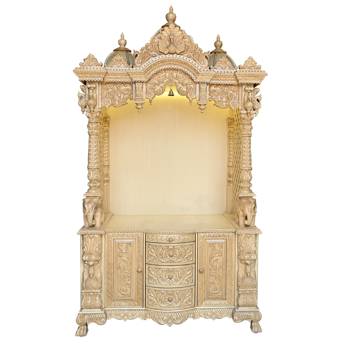 Sevan Wood Hand Carving Mandir 09